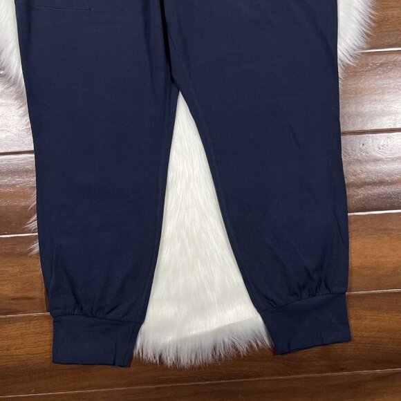 Athleta Women's Size Medium Petite Navy Blue Powervita Salutation Jogger Pants - Picture 3 of 11